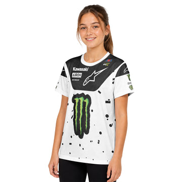 Jason Anderson 21 Alpinestars Black White Youth Short Sleeve Motocross Jersey