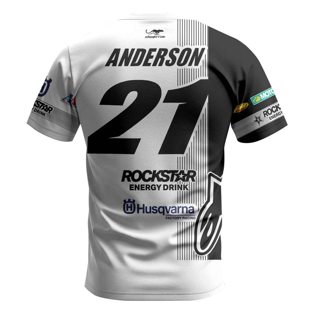 Jason Anderson 21 Alpinestars White Short Sleeve Motocross Jersey