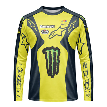 Jason Anderson 21 Alpinestars Yellow Long Sleeve Motocross Jersey