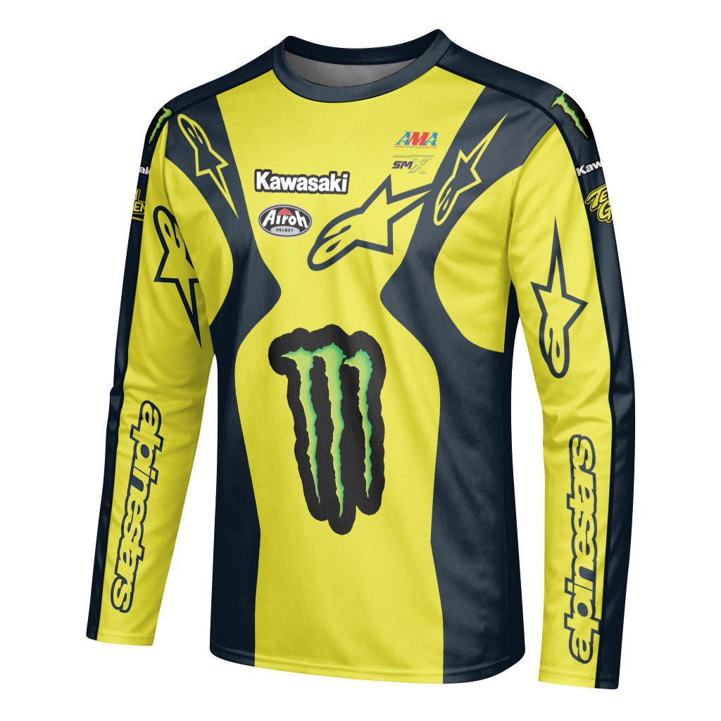 Jason Anderson 21 Alpinestars Yellow Long Sleeve Motocross Jersey
