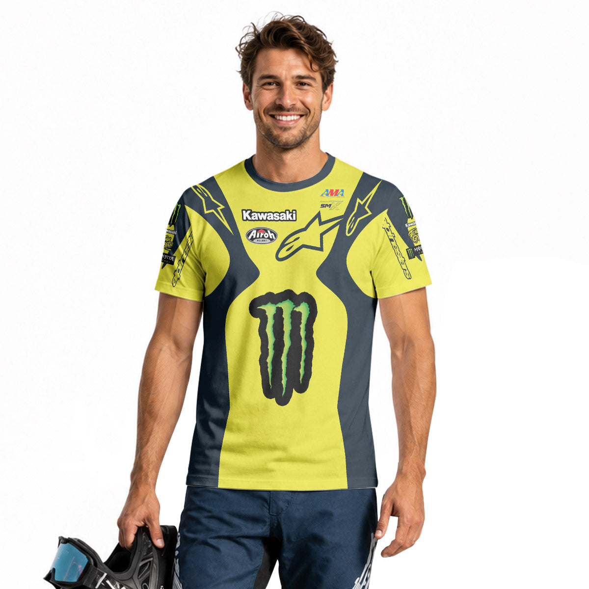 Jason Anderson 21 Alpinestars Yellow Short Sleeve Motocross Jersey