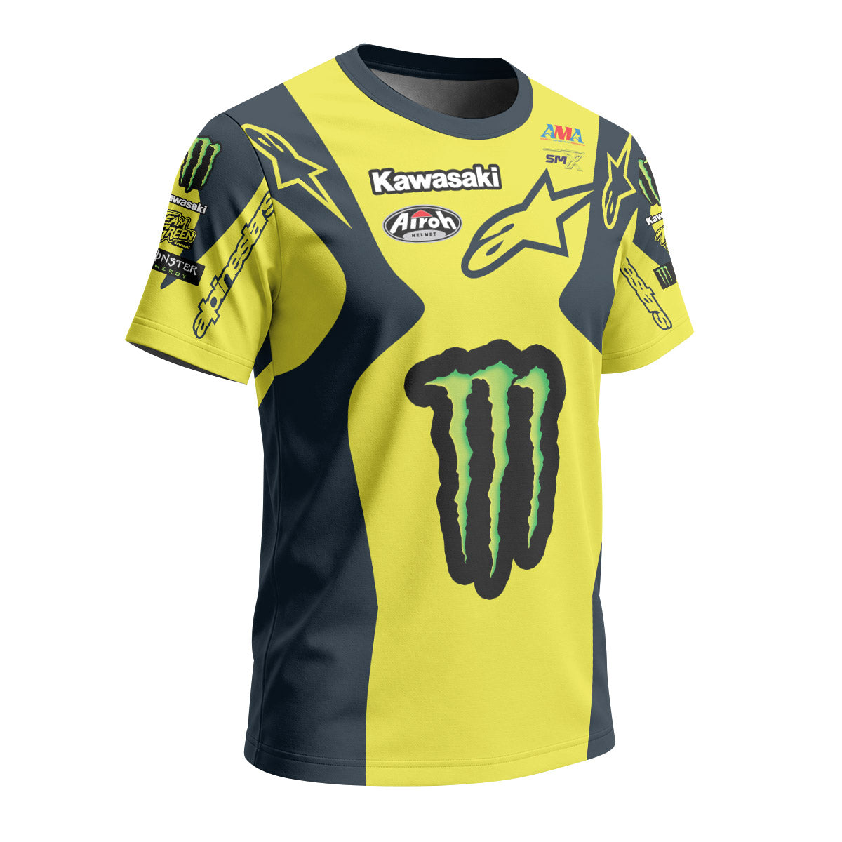 Jason Anderson 21 Alpinestars Yellow Short Sleeve Motocross Jersey