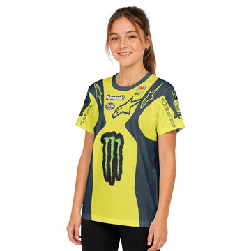 Jason Anderson 21 Alpinestars Yellow Youth Short Sleeve Motocross Jersey