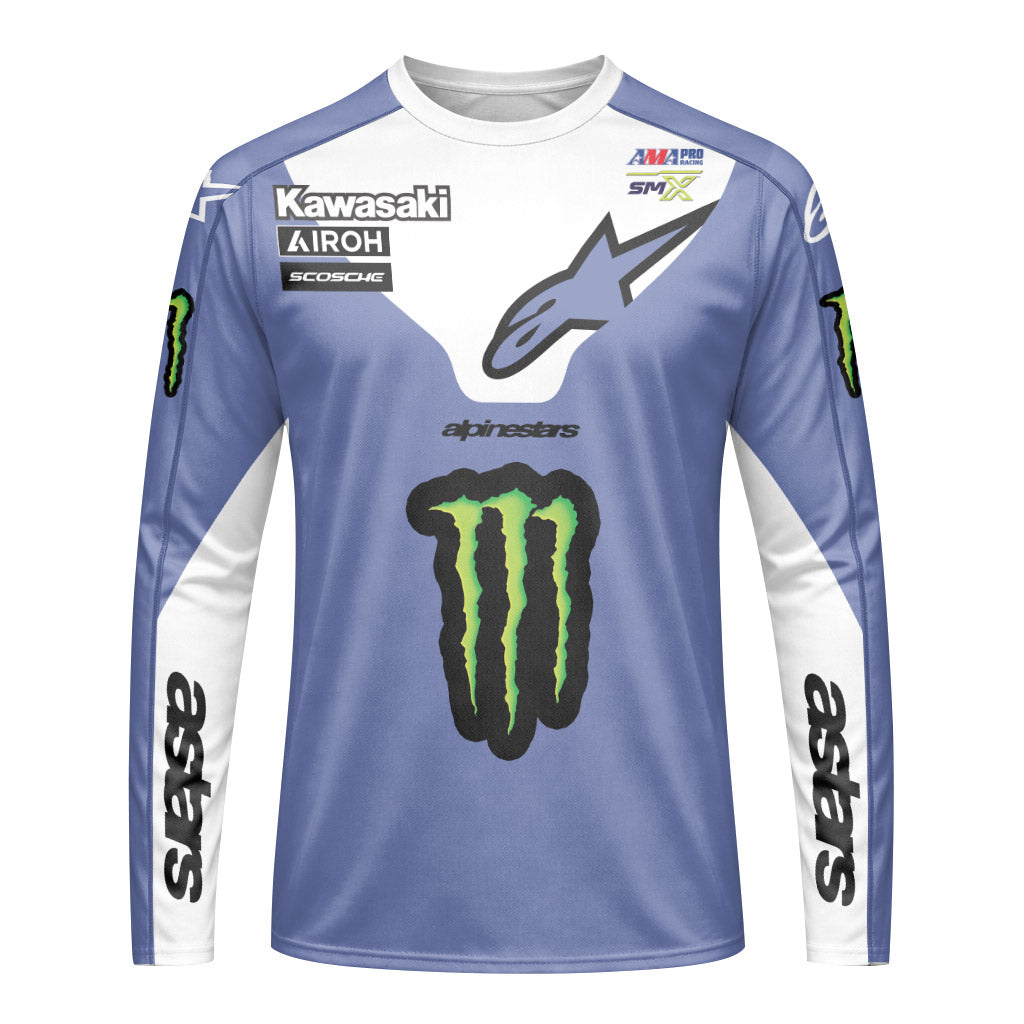 Jason Anderson 21 Kawasaki Long Sleeve Motocross Jersey