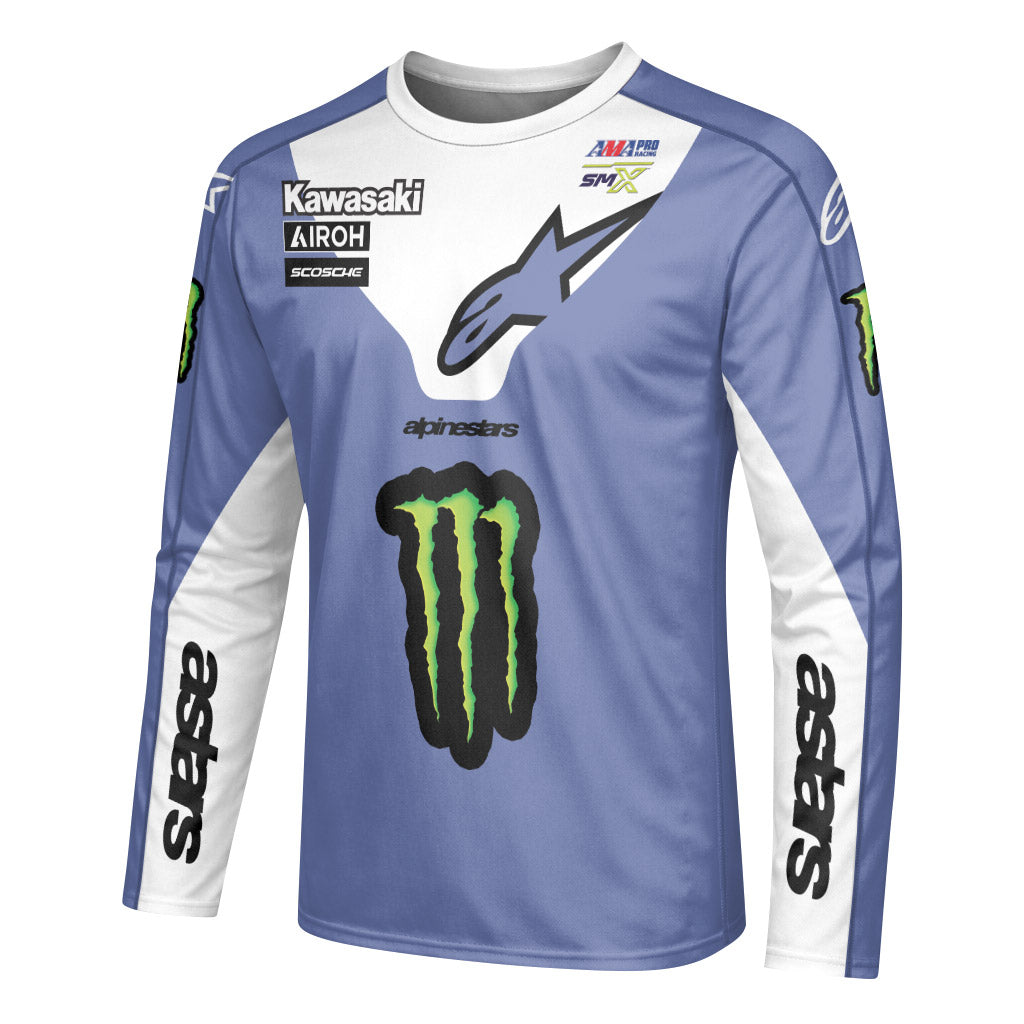Jason Anderson 21 Kawasaki Long Sleeve Motocross Jersey