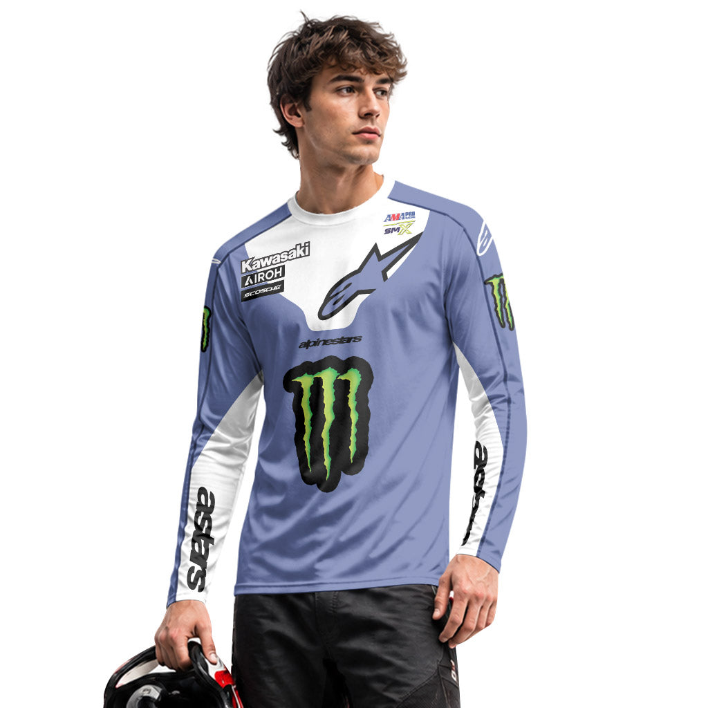 Jason Anderson 21 Kawasaki Long Sleeve Motocross Jersey