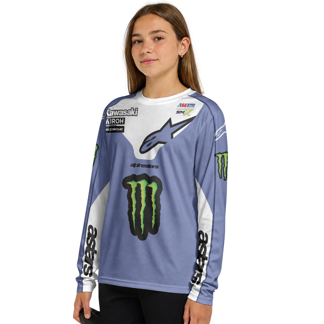 Jason Anderson 21 Kawasaki Youth Long Sleeve Motocross Jersey