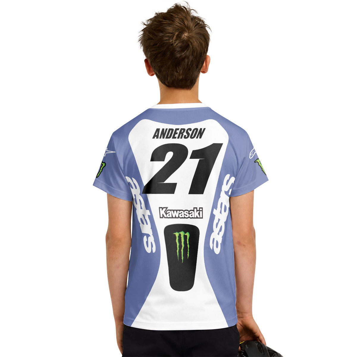 Jason Anderson 21 Kawasaki Youth Short Sleeve Motocross Jersey