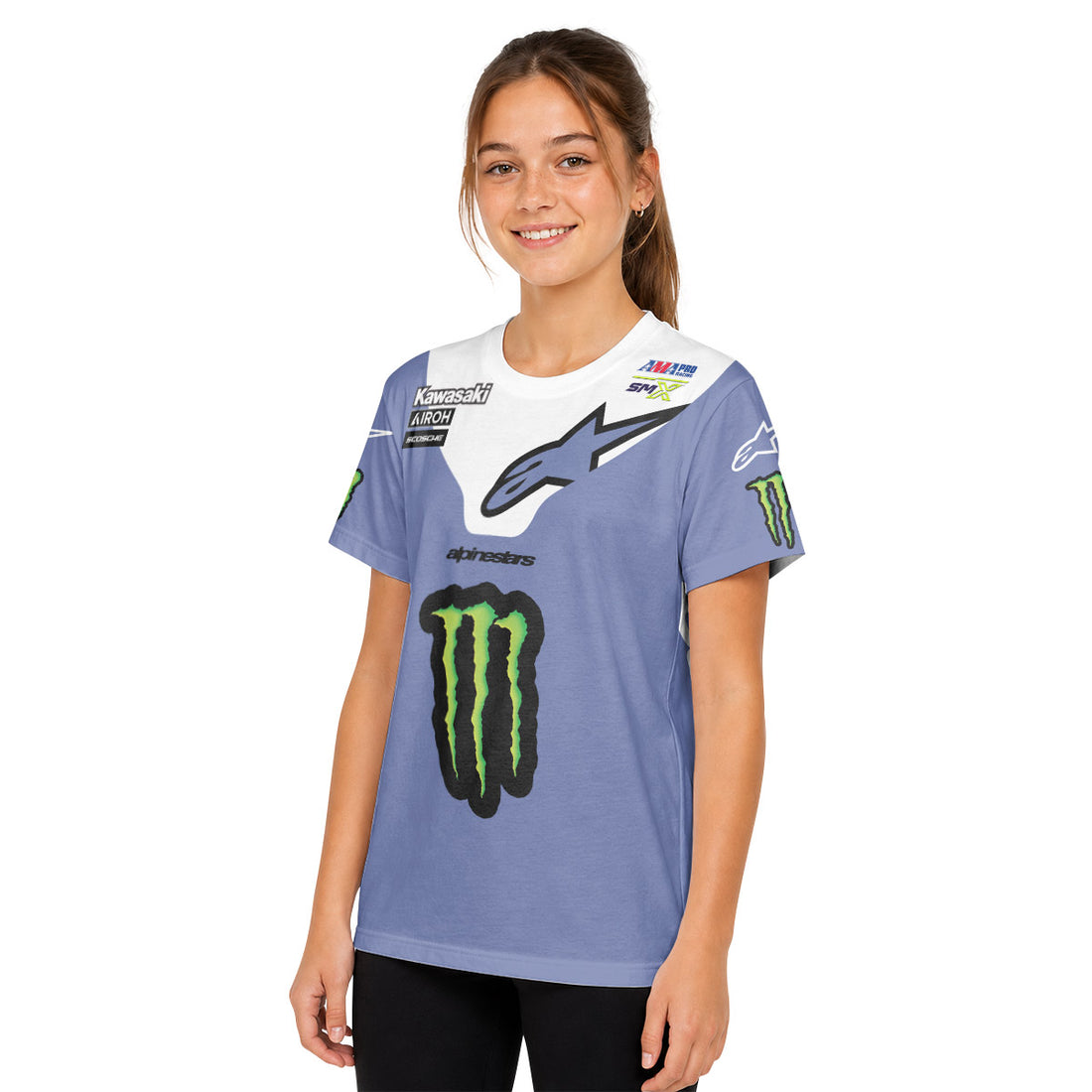 Jason Anderson 21 Kawasaki Youth Short Sleeve Motocross Jersey