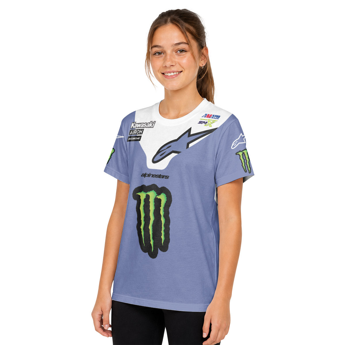 Jason Anderson 21 Kawasaki Youth Short Sleeve Motocross Jersey