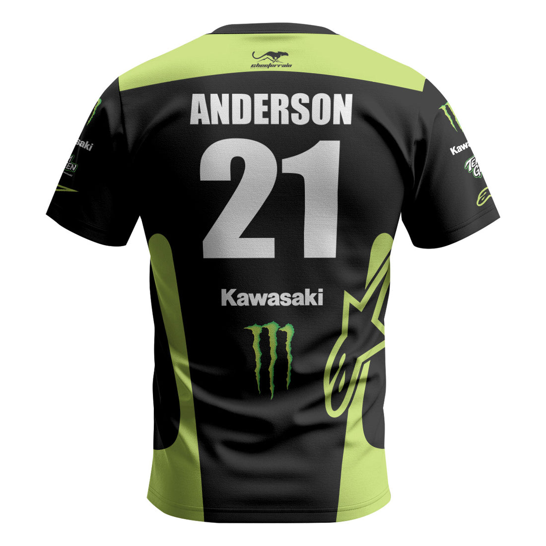 Jason Anderson Alpinestars Black Green Short Sleeve Motocross Jersey