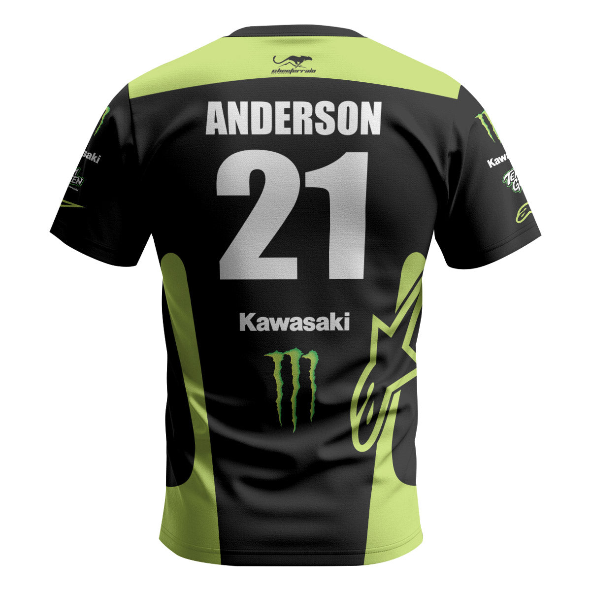 Jason Anderson Alpinestars Black Green Short Sleeve Motocross Jersey