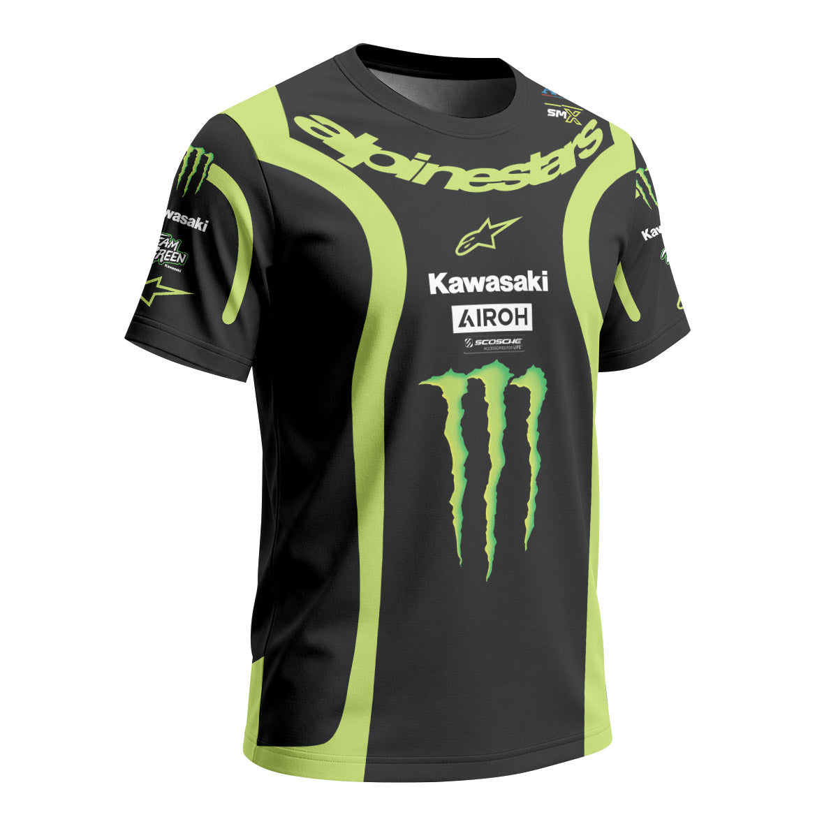 Jason Anderson Alpinestars Black Green Short Sleeve Motocross Jersey