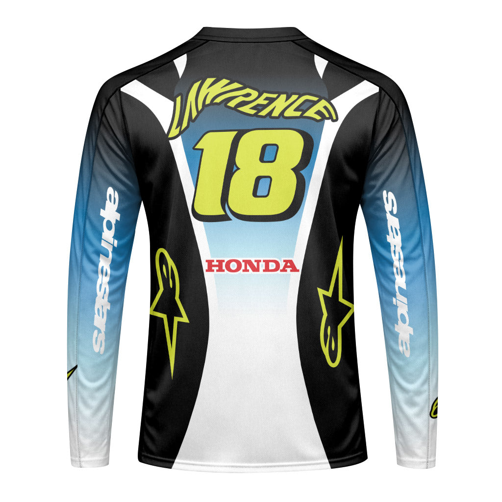 Jett Lawrence 18 Honda Ice Wing Long Sleeve Motocross Jersey