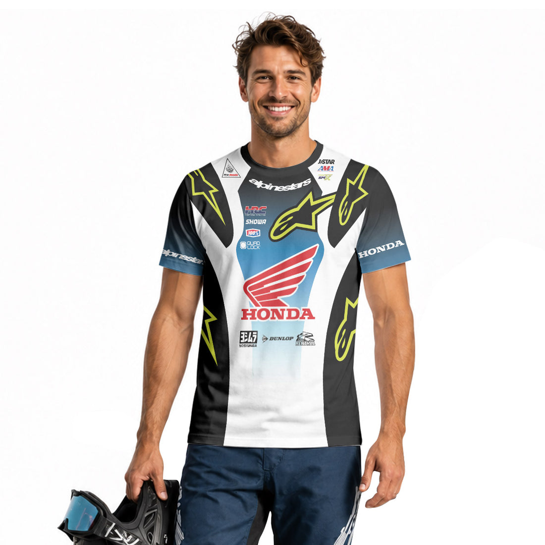 Jett Lawrence 18 Honda Ice Wing Short Sleeve Motocross Jersey