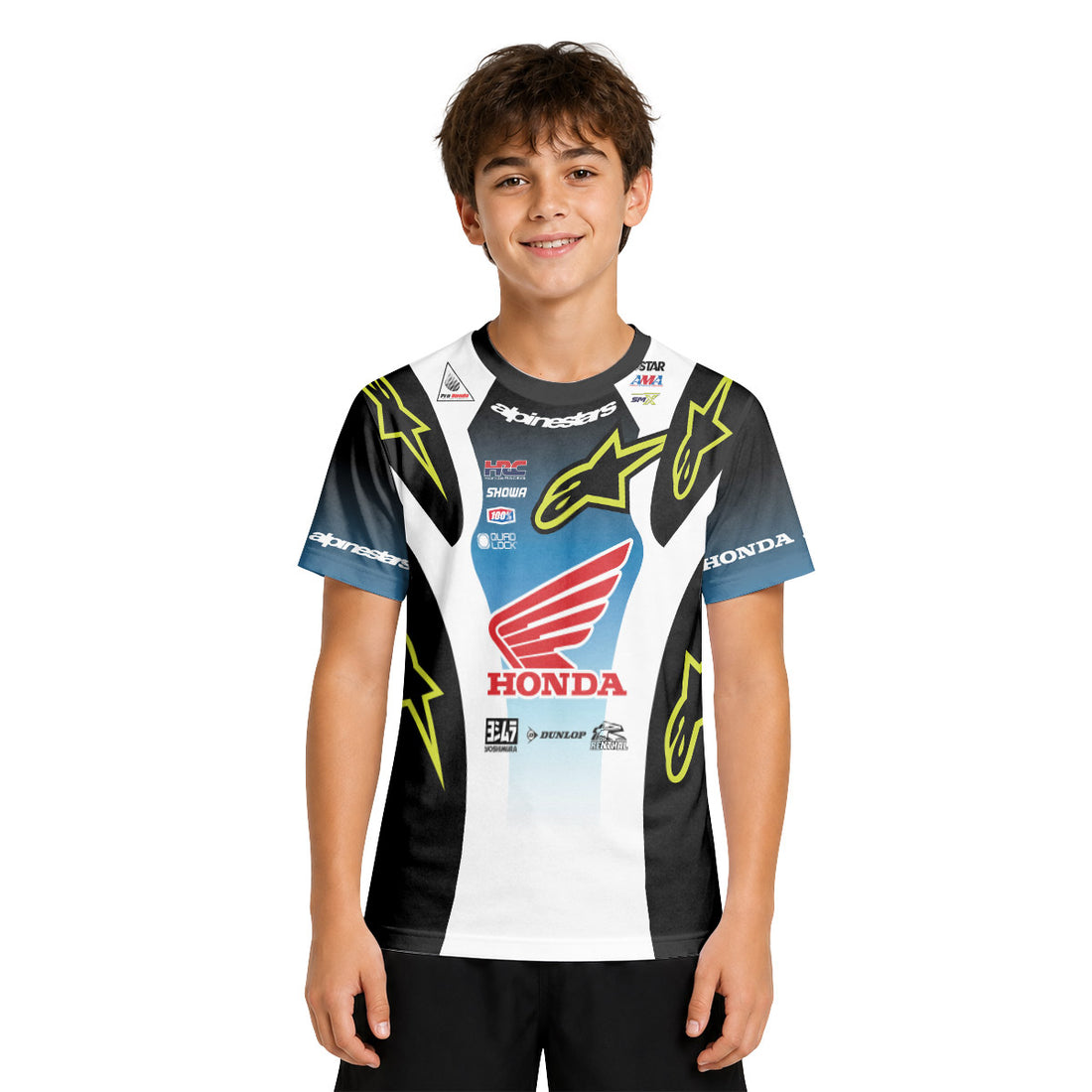 Jett Lawrence 18 Honda Ice Wing Youth Short Sleeve Motocross Jersey