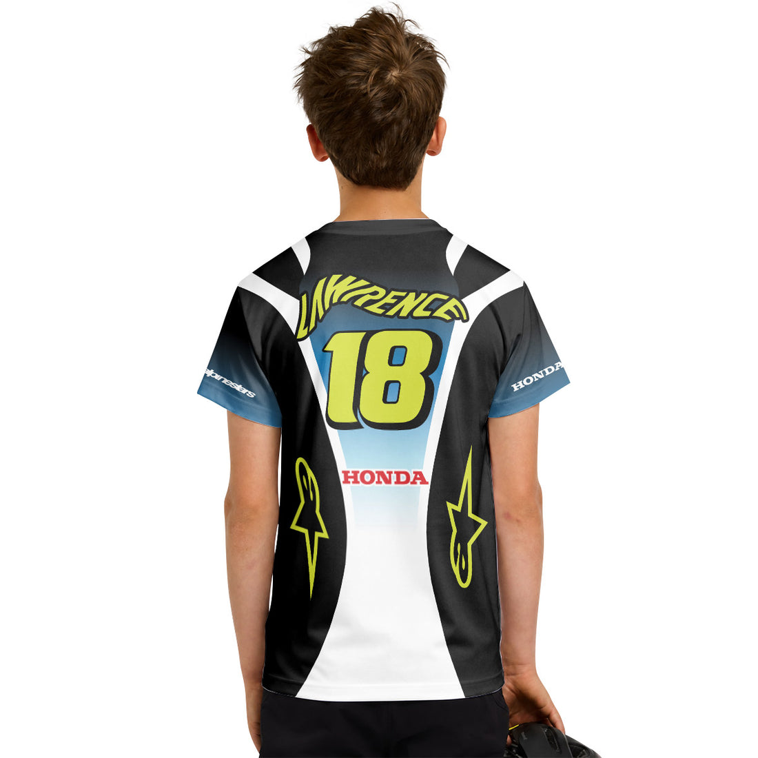 Jett Lawrence 18 Honda Ice Wing Youth Short Sleeve Motocross Jersey