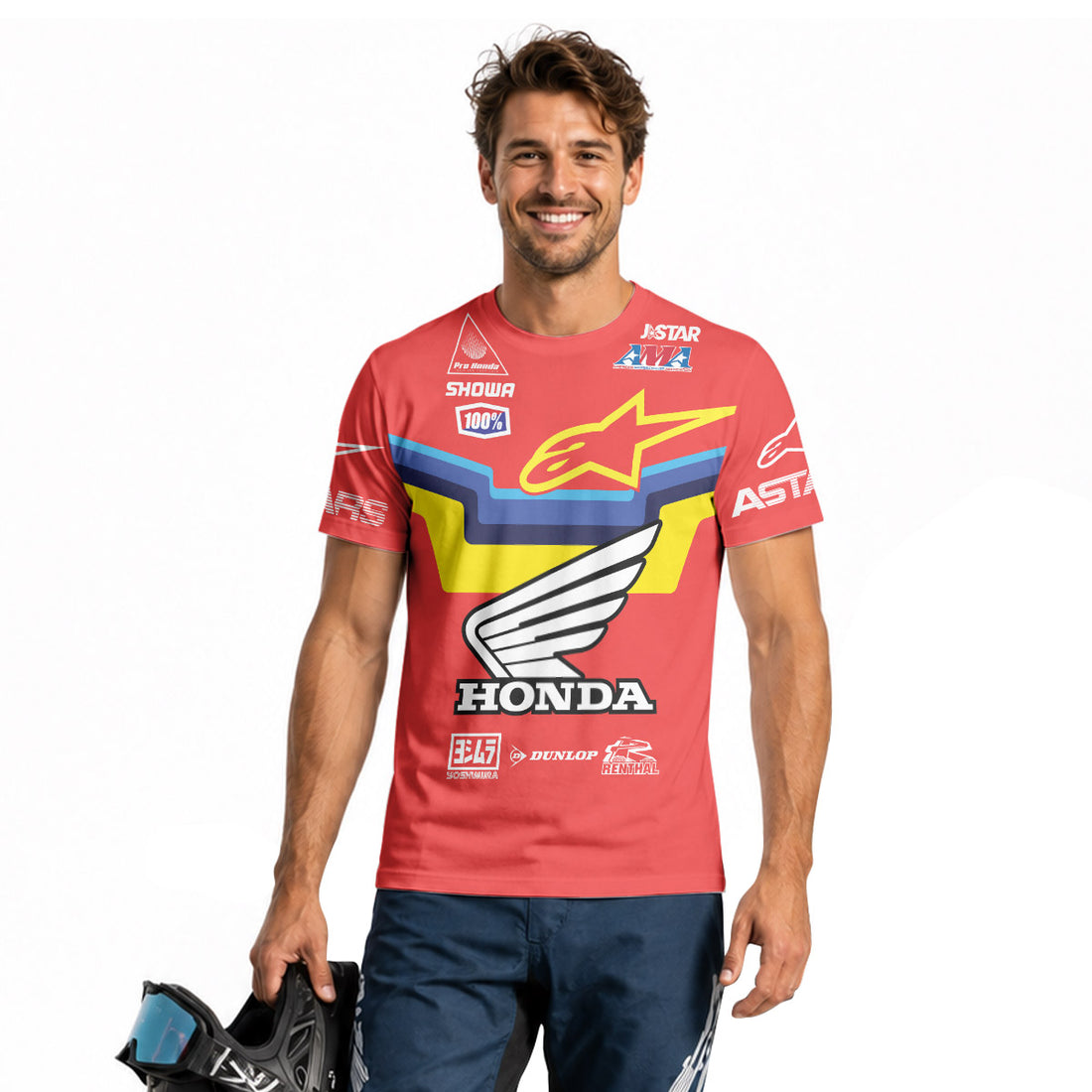 Jett Lawrence 18 Red Armor Short Sleeve Motocross Jersey