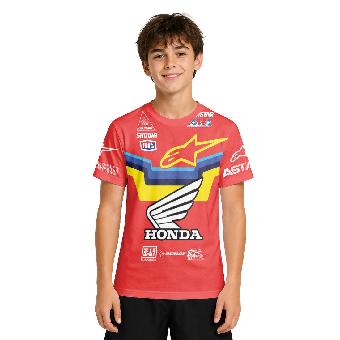 Jett Lawrence 18 Red Armor Youth Short Sleeve Motocross Jersey