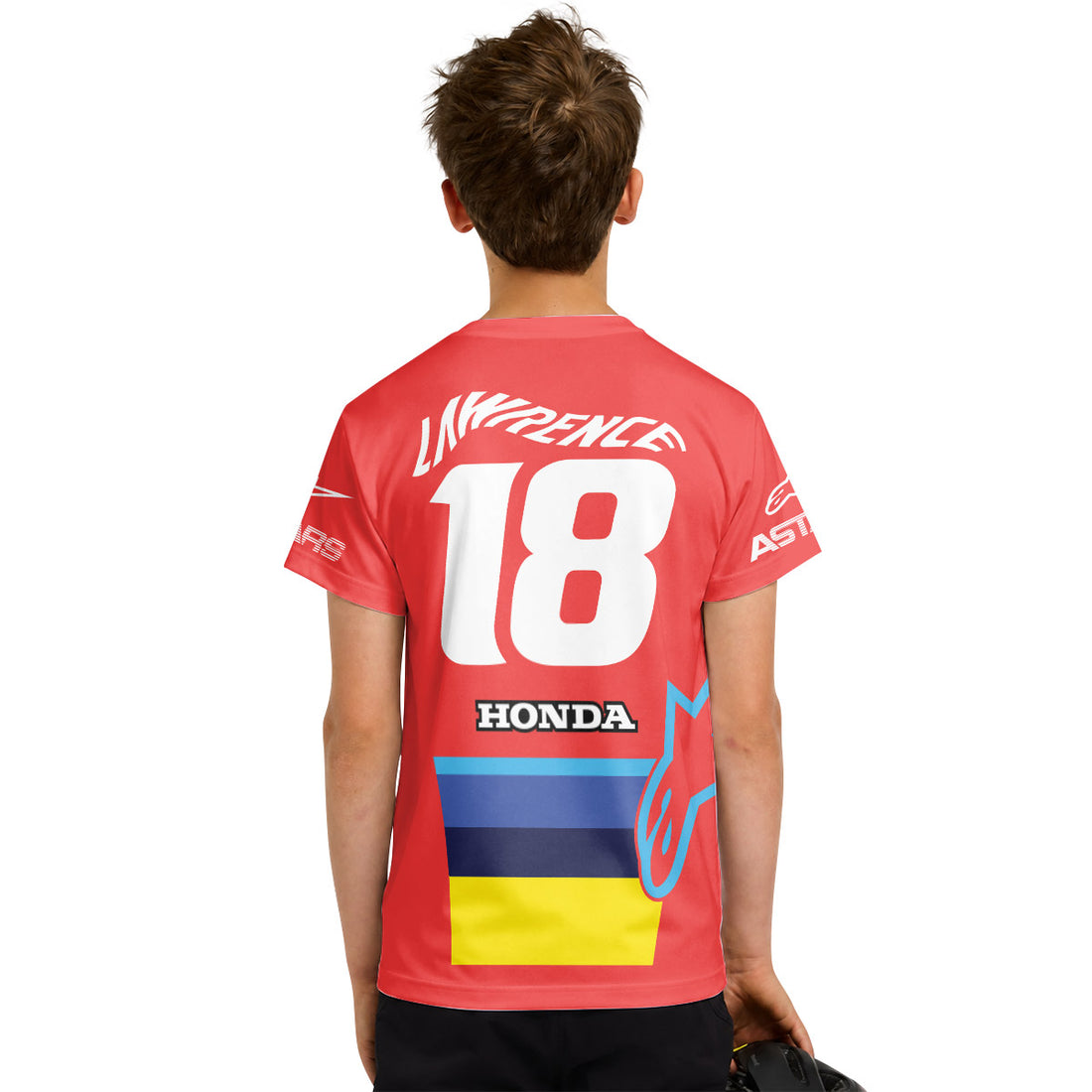Jett Lawrence 18 Red Armor Youth Short Sleeve Motocross Jersey