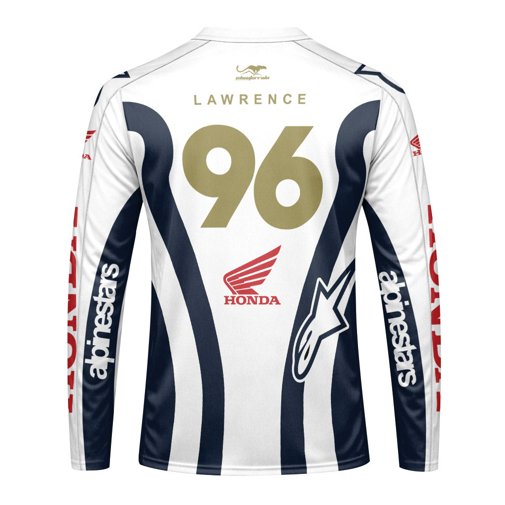 Jett Lawrence 96 Honda Black Line Long Sleeve Motocross Jersey