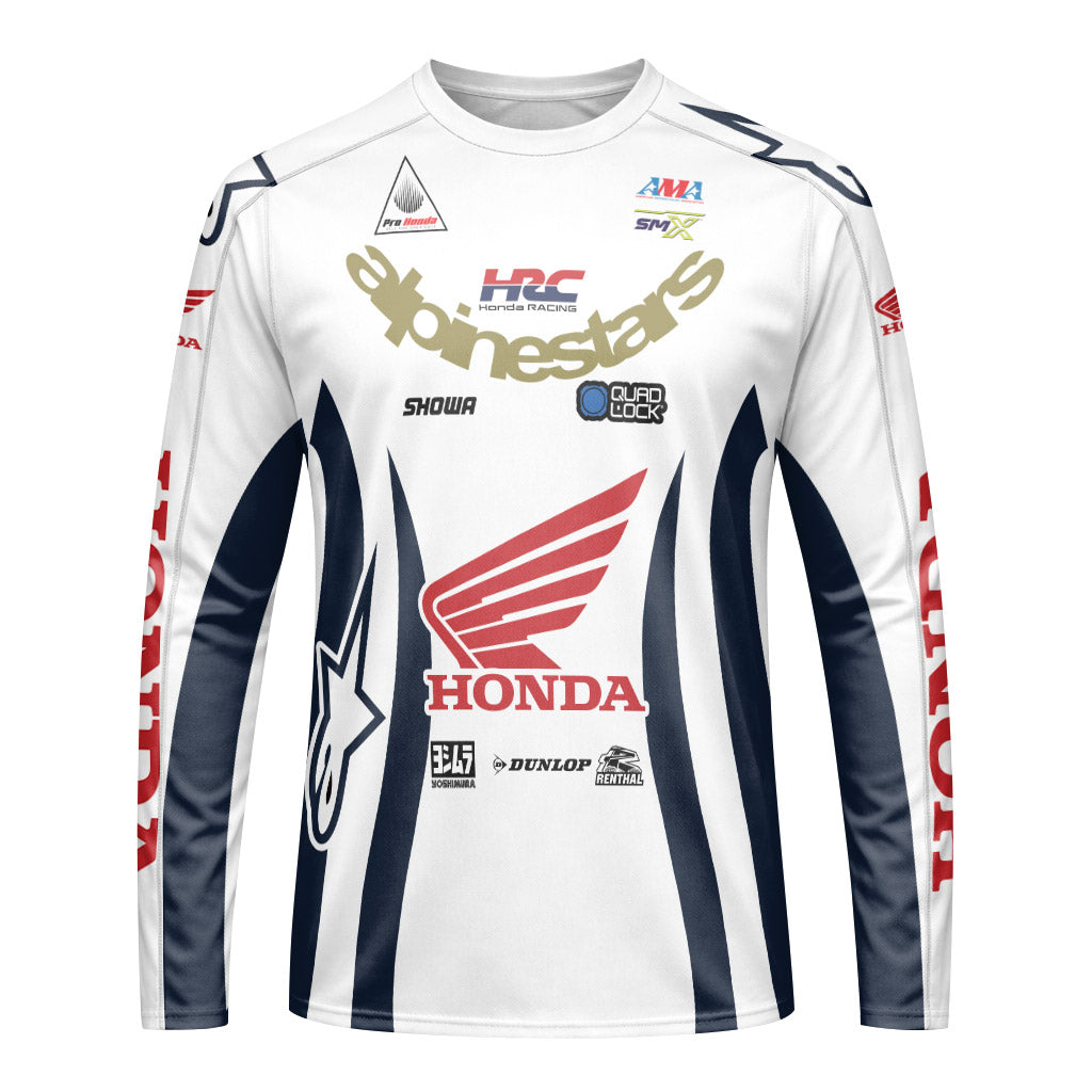 Jett Lawrence 96 Honda Black Line Youth Long Sleeve Motocross Jersey