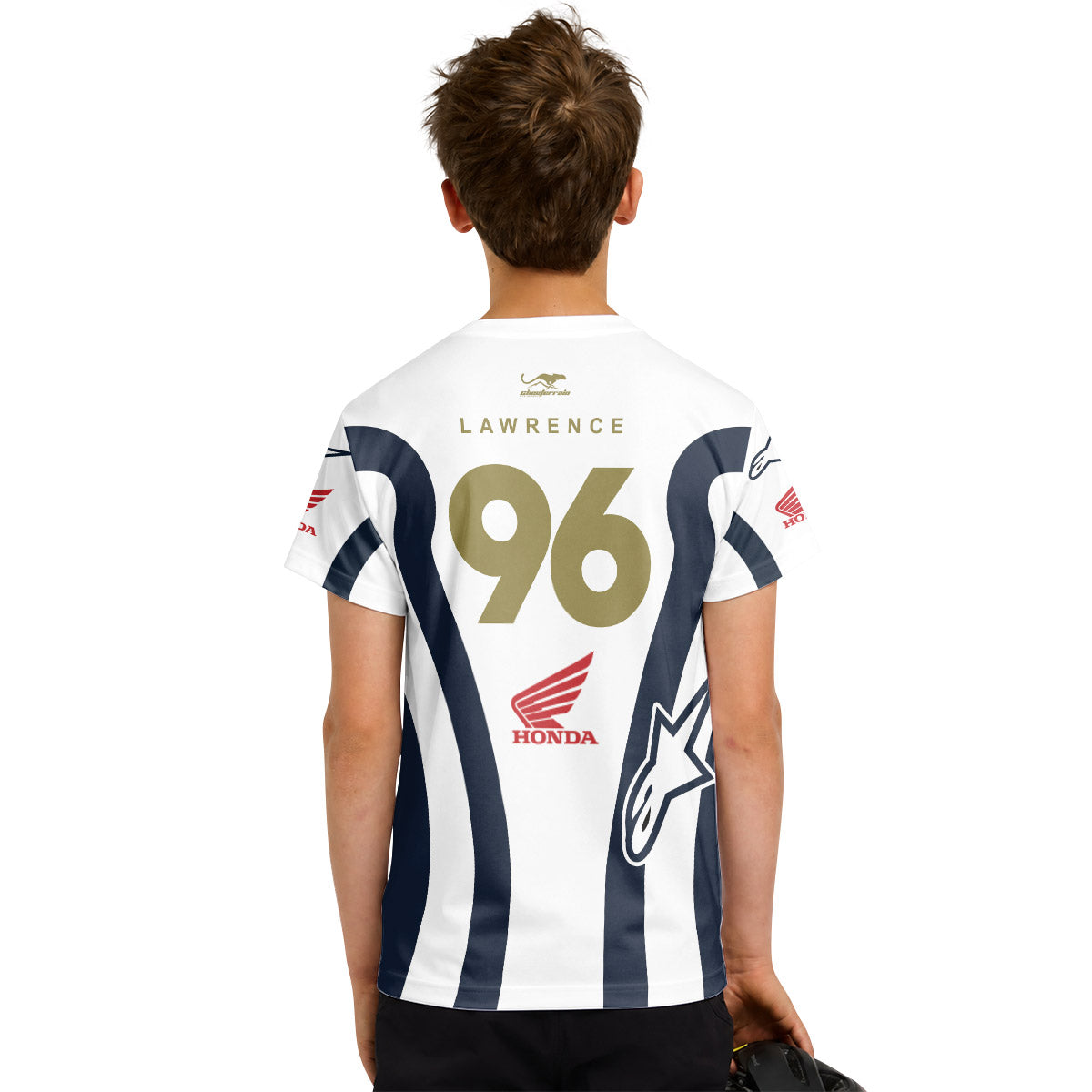 Jett Lawrence 96 Honda Black Line Youth Short Sleeve Motocross Jersey