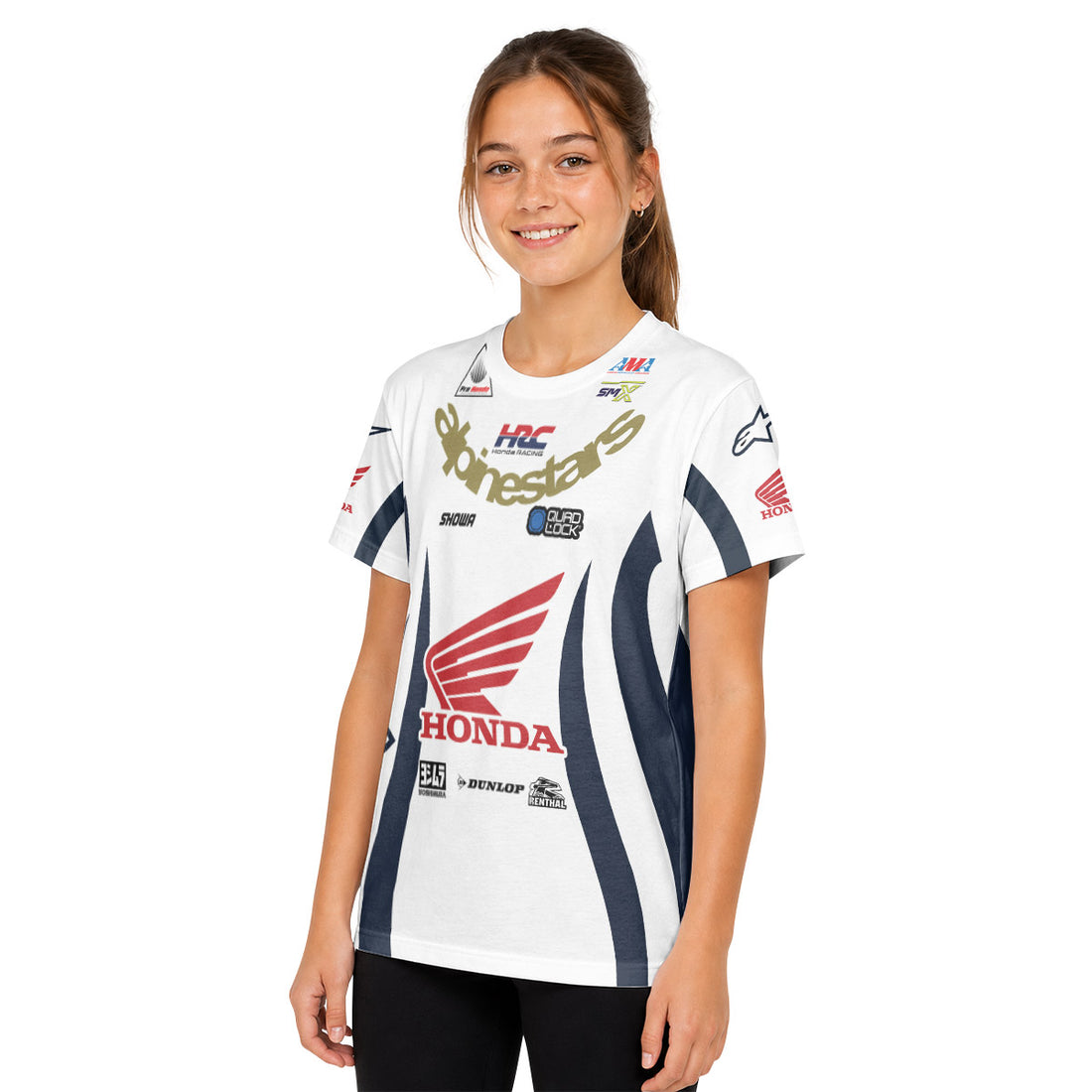 Jett Lawrence 96 Honda Black Line Youth Short Sleeve Motocross Jersey