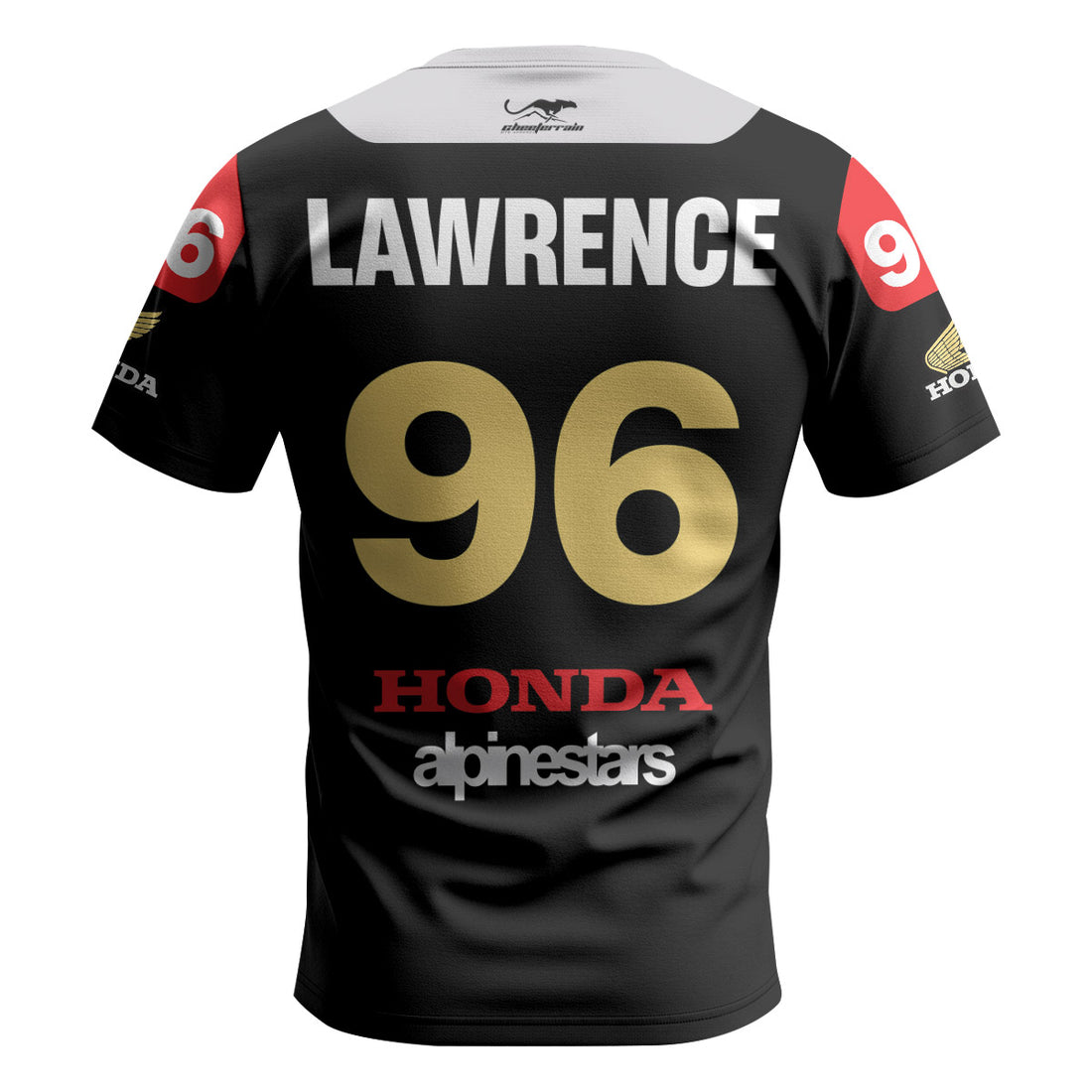 Jett Lawrence 96 Honda Black White Short Sleeve Motocross Jersey
