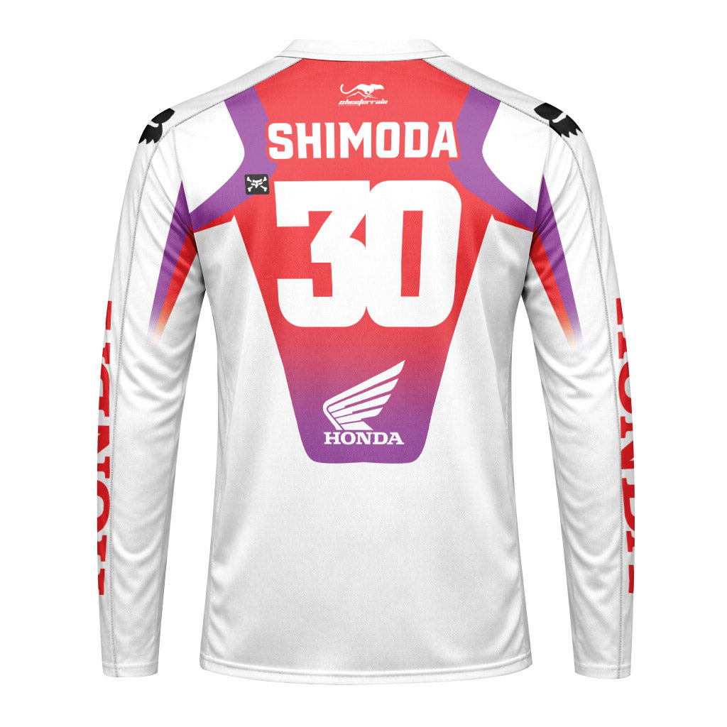 Jo Shimoda 30 Honda Progressive Youth Long Sleeve Motocross Jersey