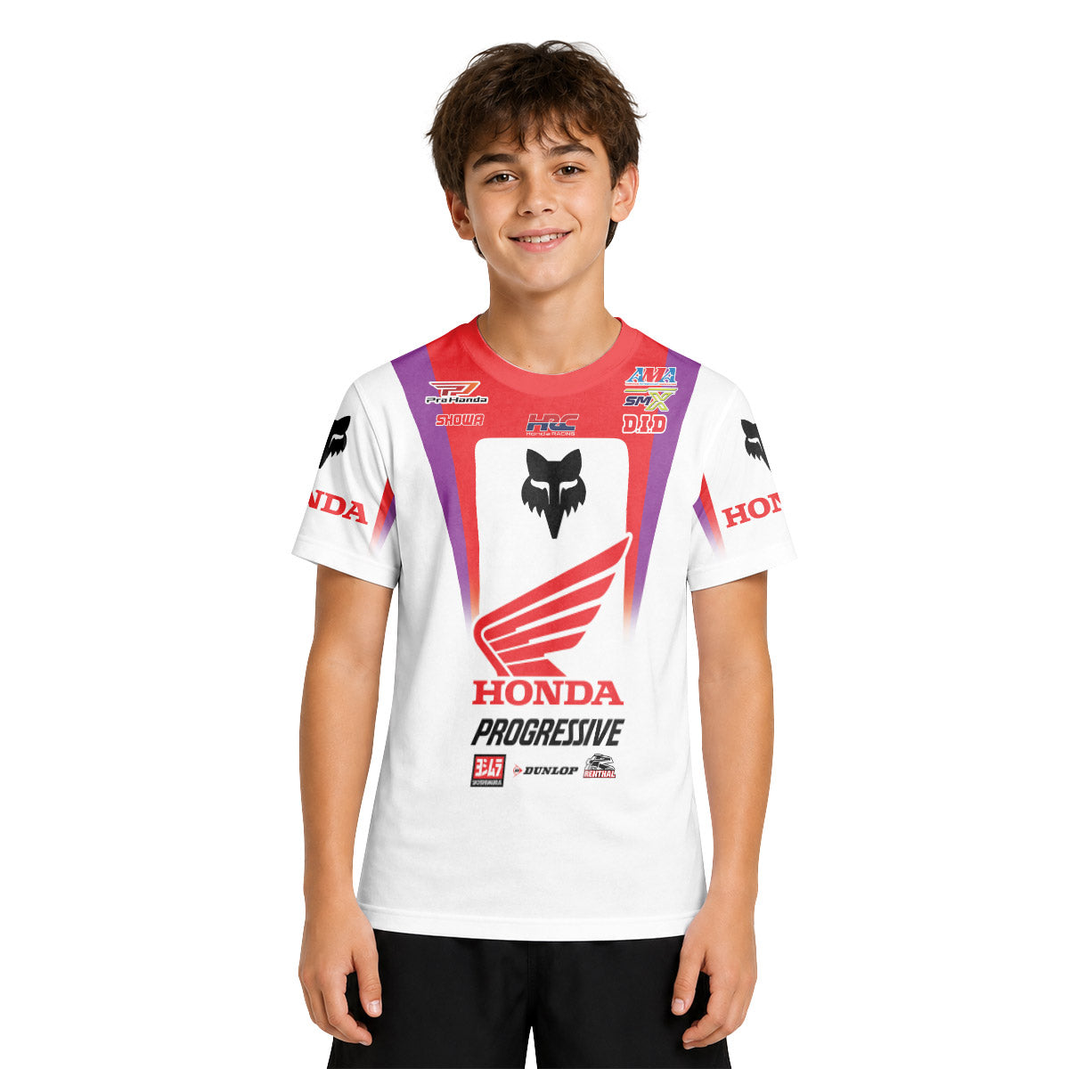 Jo Shimoda 30 Honda Progressive Youth Short Sleeve Motocross Jersey