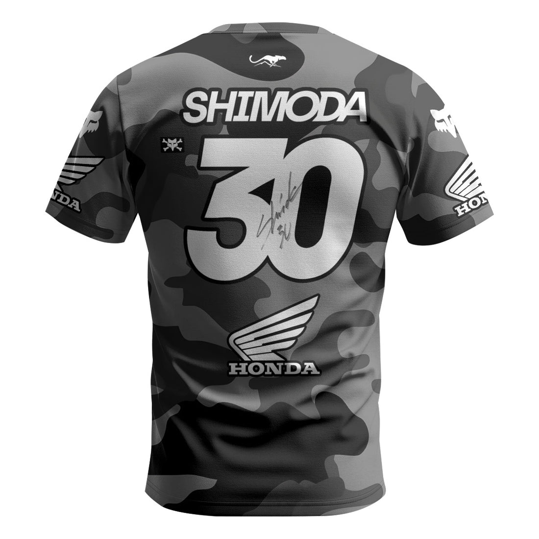 Jo Shinoda 30 Honda Grey Camo Short Sleeve Motocross Jersey