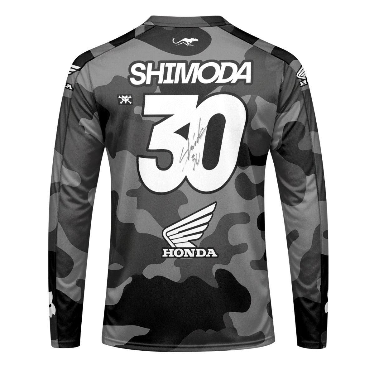 Jo Shinoda 30 Honda Grey Camo Youth Long Sleeve Motocross Jersey