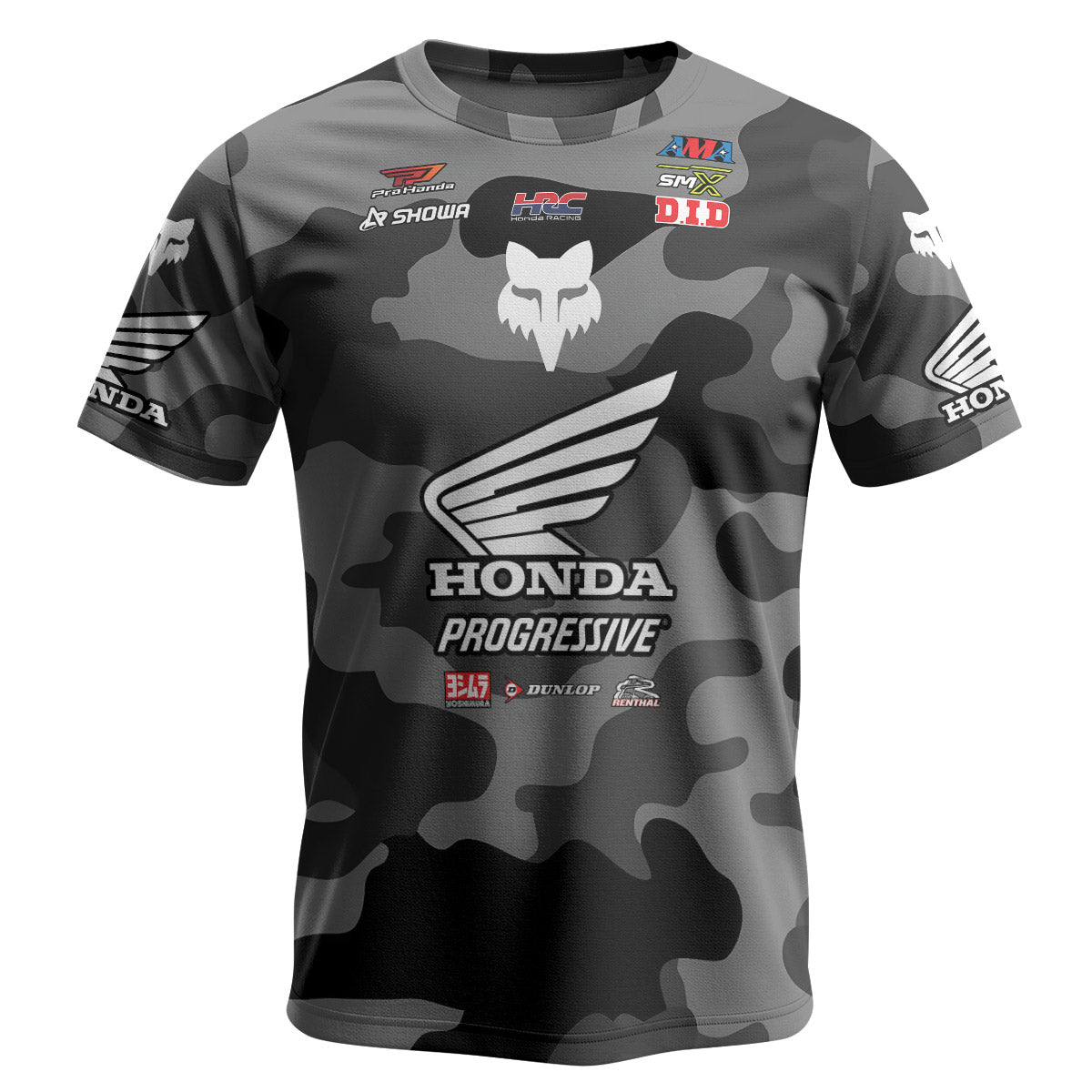 Jo Shinoda 30 Honda Grey Camo Youth Short Sleeve Motocross Jersey