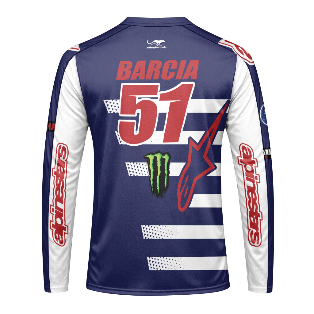 Justin Barcia 51 Yamaha Long Sleeve Motocross Jersey