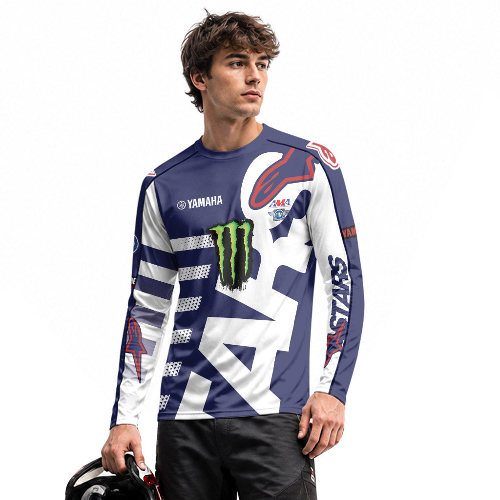 Justin Barcia 51 Yamaha Long Sleeve Motocross Jersey