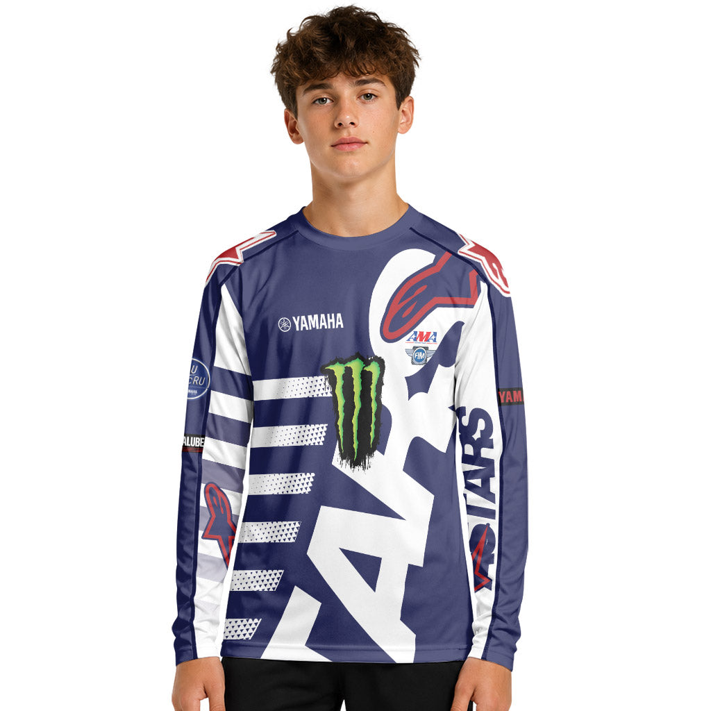 Justin Barcia 51 Yamaha Youth Long Sleeve Motocross Jersey