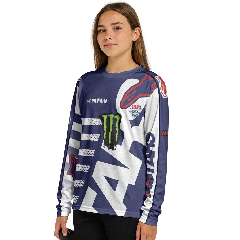 Justin Barcia 51 Yamaha Youth Long Sleeve Motocross Jersey