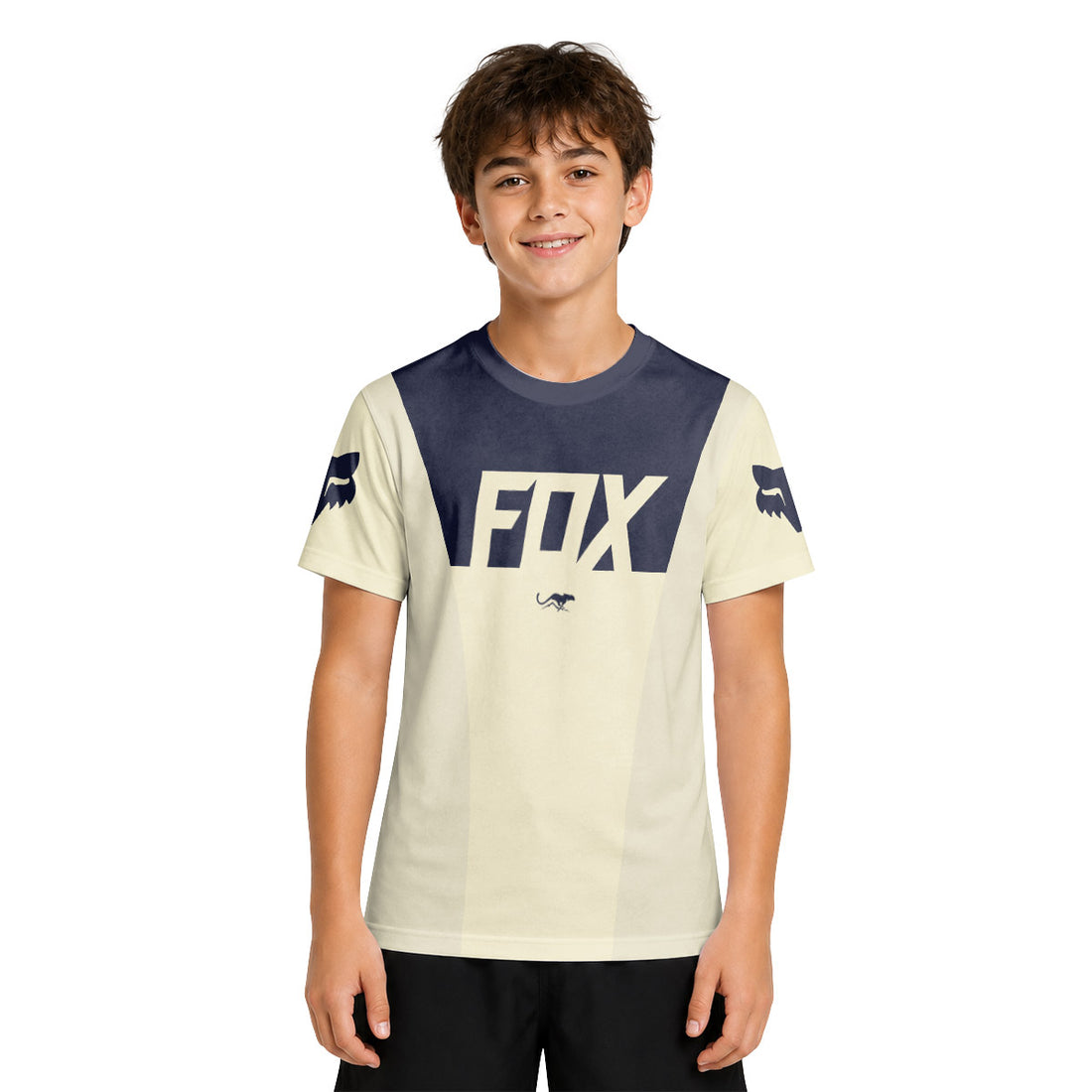 Ken Roczen 94 Blue Beige Youth Short Sleeve Motocross Jersey