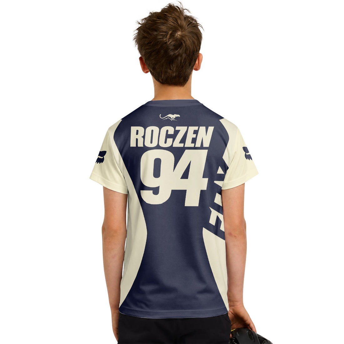 Ken Roczen 94 Blue Beige Youth Short Sleeve Motocross Jersey