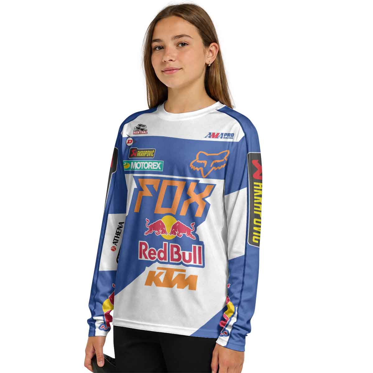 Ken Roczen 94 Blue White Youth Long Sleeve Motocross Jersey