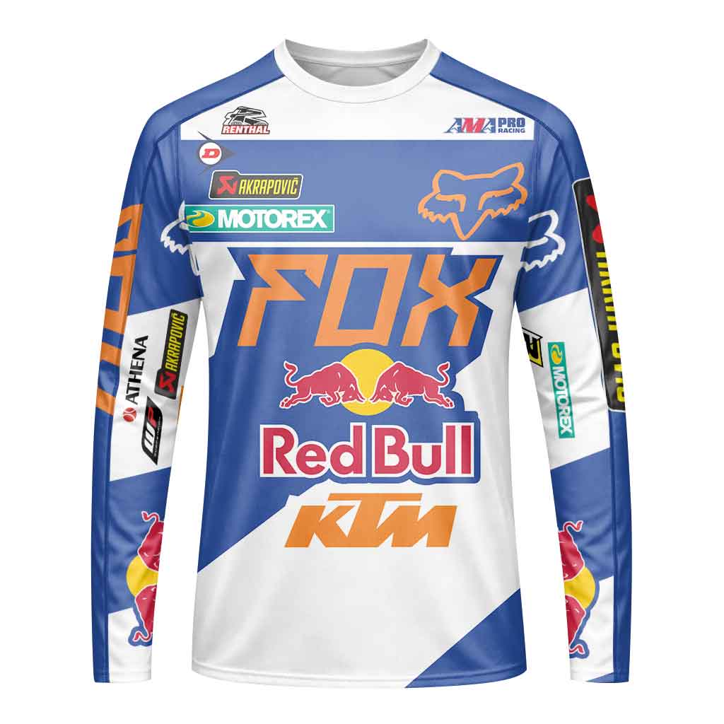 Ken Roczen 94 Blue White Youth Long Sleeve Motocross Jersey