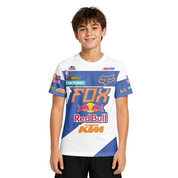 Ken Roczen 94 Blue White Youth Short Sleeve Motocross Jersey