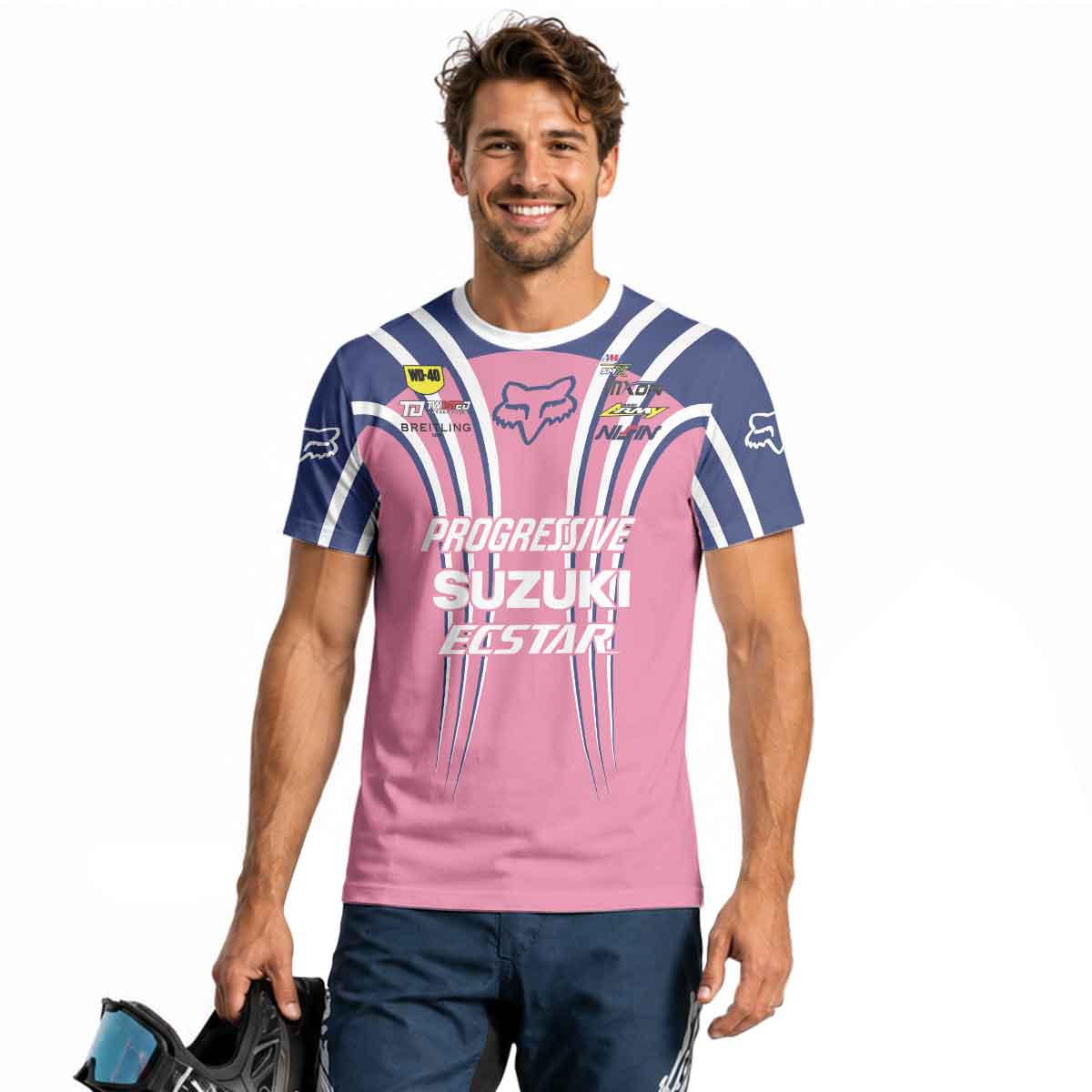 Ken Roczen 94 Progressive Pink Short Sleeve Motocross Jersey