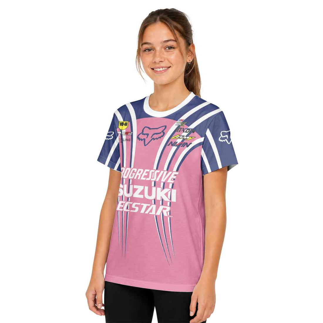 Ken Roczen 94 Suzuki Pink Magenta Youth Short Sleeve Motocross Jersey
