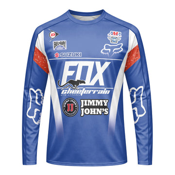 Ken Roczen 94 Suzuki Supercross Blue White Long Sleeve Motocross Jersey