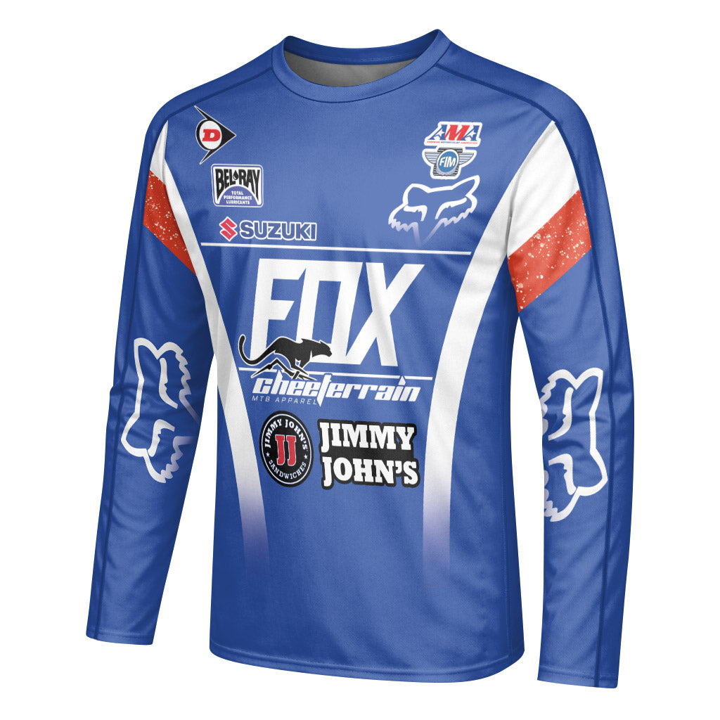 Ken Roczen 94 Suzuki Supercross Blue White Long Sleeve Motocross Jersey