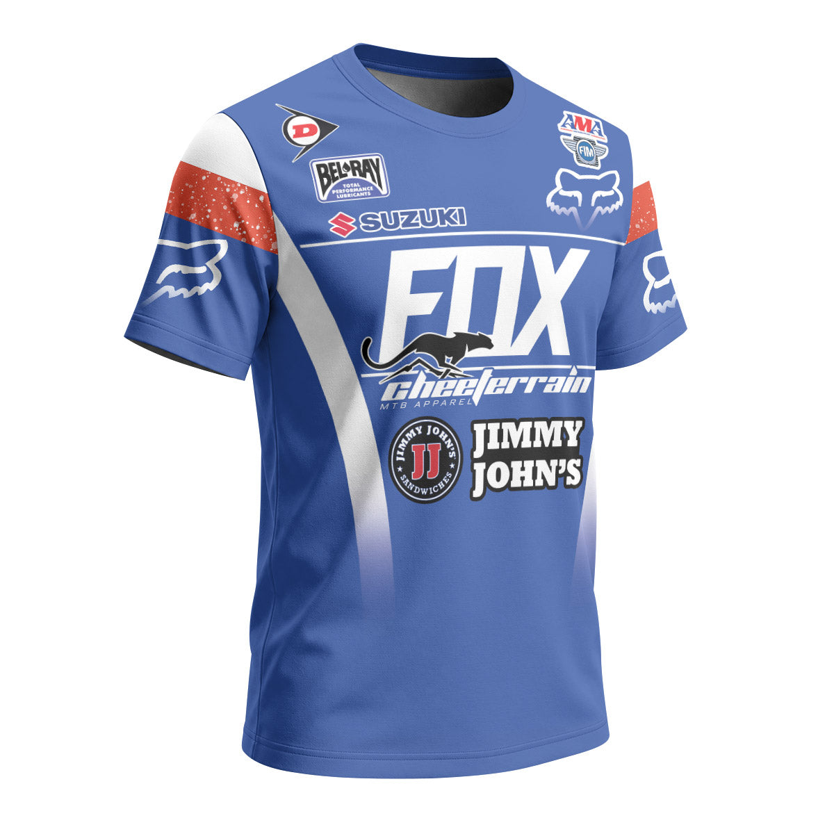 Ken Roczen 94 Suzuki Supercross Blue White Short Sleeve Motocross Jersey