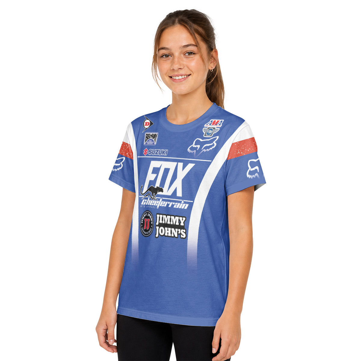 Ken Roczen 94 Suzuki Supercross Blue White Youth Short Sleeve Motocross Jersey