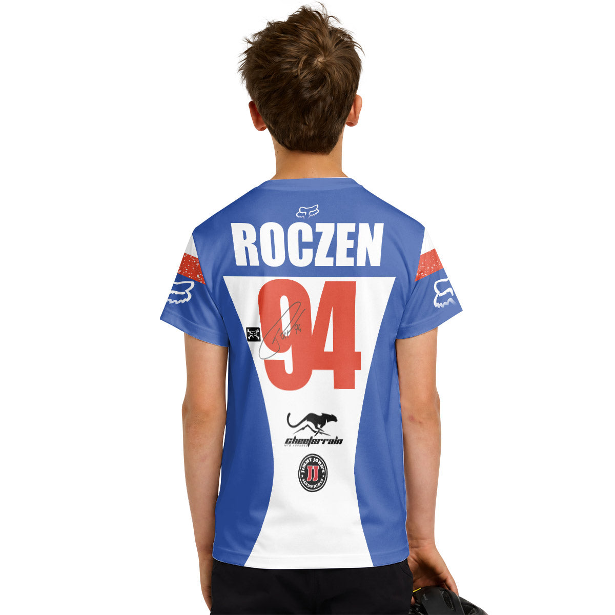 Ken Roczen 94 Suzuki Supercross Blue White Youth Short Sleeve Motocross Jersey